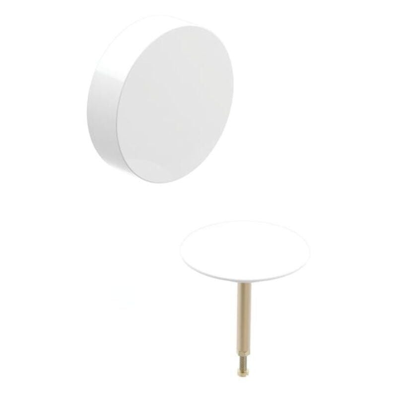 Accessoires - Kit de finition pour vidage de baignoire, avec commande rotative, d52, blanc alpin 150.281.11.1 - Geberit