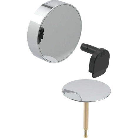 Geberit Accessoires - Kit de finition pour vidage de baignoire avec commande rotative et arrivée d52, chrome 150.481.21.1