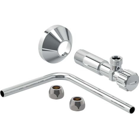 Geberit Accessoires - Kit de raccordement d'eau latéral, chrome brillant 243.743.21.1