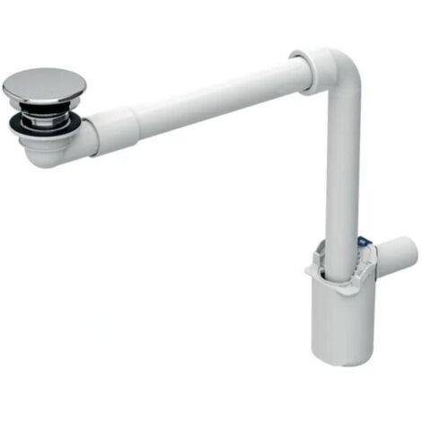 Geberit Accessoires - Siphon de lavabo gain de place avec vidage pour lavabos sans trop-plein, chrome 152.093.21.1