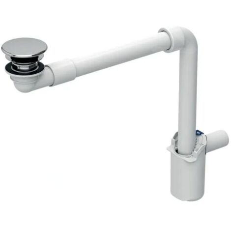 Geberit Accessoires - Siphon de lavabo gain de place avec vidage pour lavabos sans trop-plein, chrome 152.093.21.1