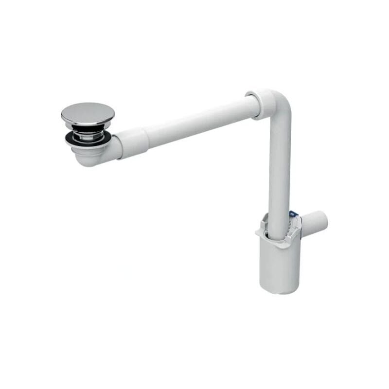 Accessoires - Siphon de lavabo gain de place, avec vidage pour les lavabos sans trop-plein, chrome 152.084.21.1 - Geberit