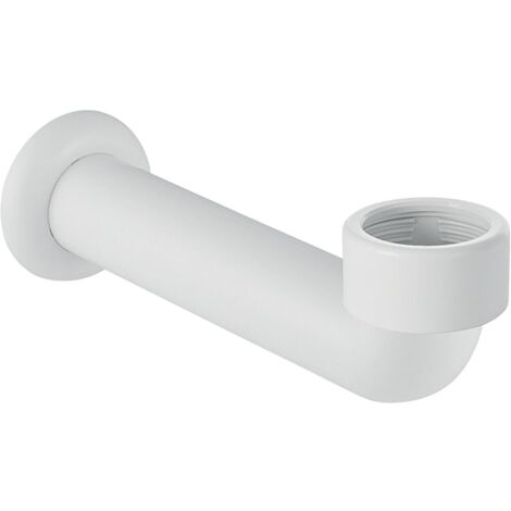Geberit Anschlussbogen 90 Grad mit Wandrosette Außendurchmesser 50mm, Alpinweiß