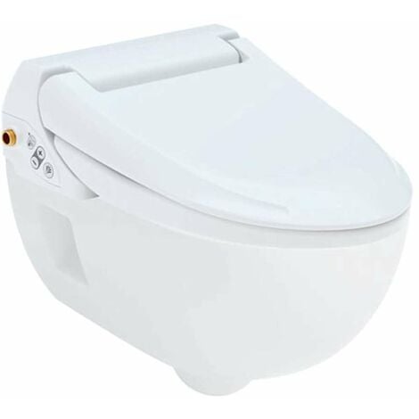 Pack WC suspendu lavant Geberit AQUACLEAN 4000 avec abattant - Blanc alpin - Geberit