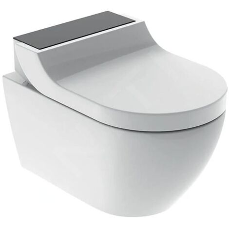 Geberit AquaClean - Bidet électronique Tuma Comfort avec céramique, Rimfree, SoftClosing, verre noir 146.292.SJ.1