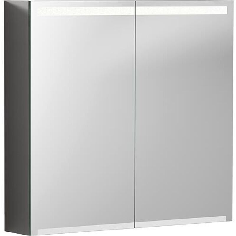 Keramag - Geberit Option Armoire de toilette avec éclairage, deux portes,
