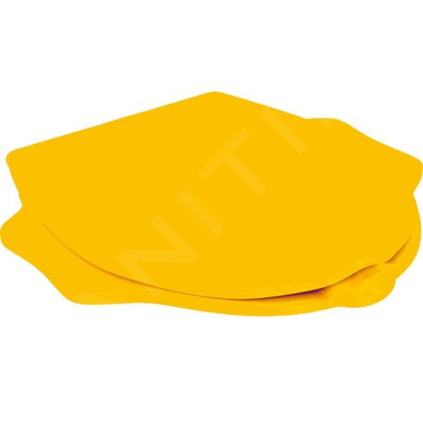 Geberit Bambini - Abattant enfant, poignées intégrées, avec softclose, jaune 573367000