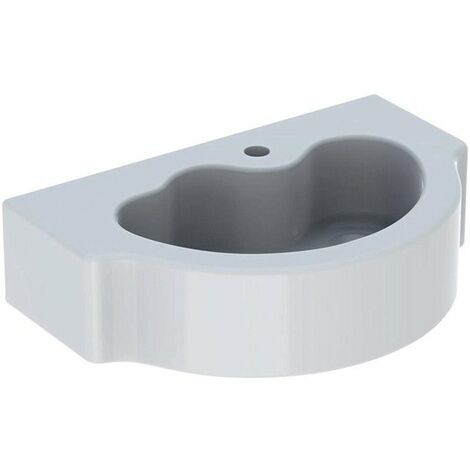 Geberit Bambini Lavabo per bambini, 60x40cm, foro rubinetto al centro, senza troppopieno, bianco