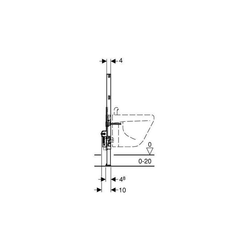 Geberit Bati Support Duofix Pour Bidet Suspendu 111 515 00 1