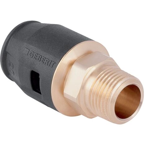 Geberit bergang PushFit d= 16mmxR 1/2, mit Außengewinde, Rotguss