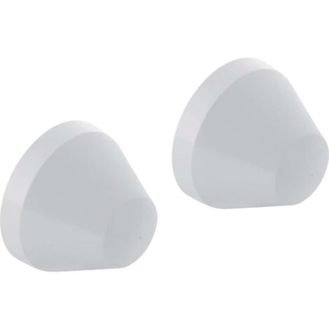 Geberit – Jeu de cache-boulons gris 2 pièces – Fixation esthétique pour WC – Installation facile avec rondelles incluses