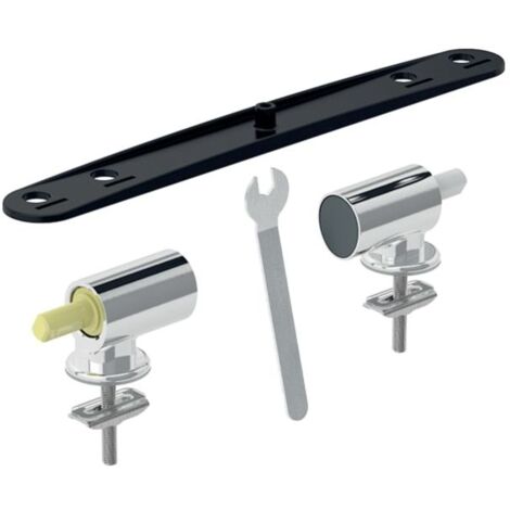 Geberit – Charnières pour siège WC 244202001 – Accessoire de fixation – Largeur 50mm – Longueur 200mm – Pour montage facile et durable