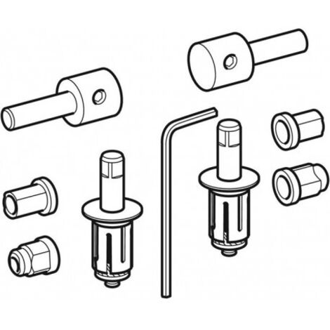 Geberit Charnières (Set) pour Abattant WC Vitelle, inox, 598144000