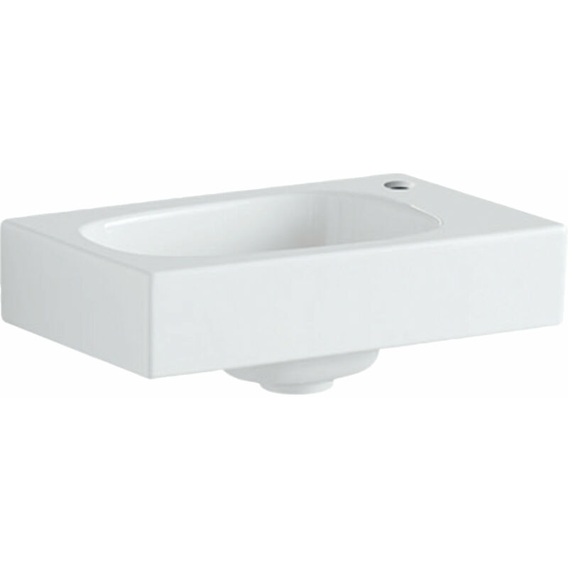 

Lavamanos Citterio 500541011, sin desbordamiento, agujero para grifo a la derecha, 450x300mm, blanco con KeraTect - 500.541.01.1 - Keramag