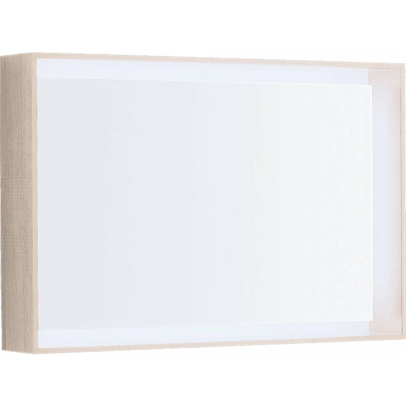 

Keramag - Espejo de luz Geberit Citterio 500572JI1, 88,4x58,4x14cm, estructura de madera roble beige - 500.572.JI.1