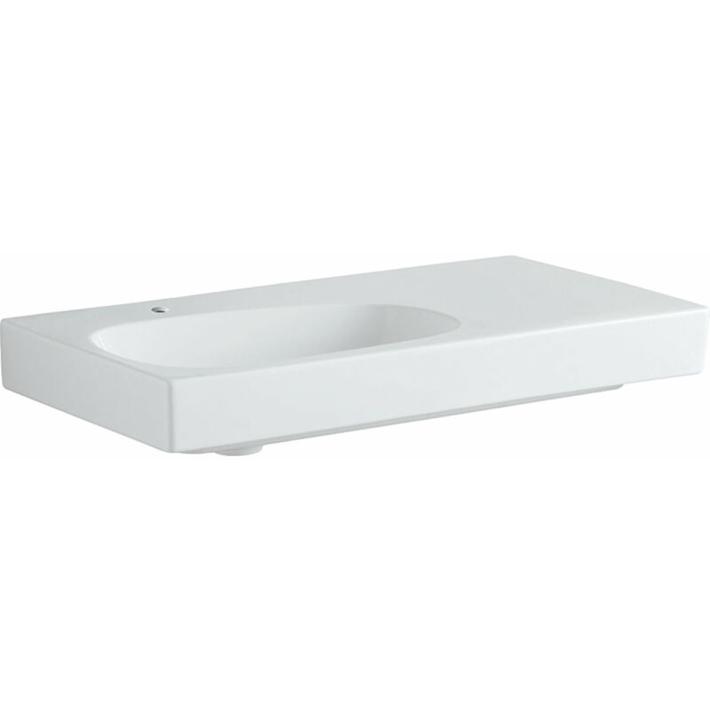 

Lavabo Citterio 500548011, espacio de estante derecho, sin rebosamiento, 900x500mm, blanco con KeraTect - 500.548.01.1 - Keramag