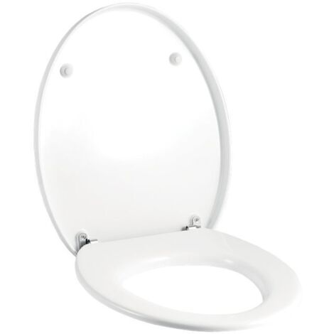 Geberit Cleo WC-Sitz ohne Absenkautomatik, Befestigung von oben, Weiß/glänzend