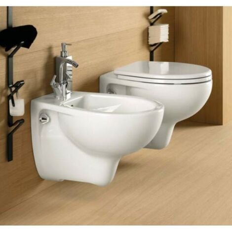 POZZI GINORI - GEBERIT Geberit Colibrì 02 Serie Wandhängende Sanitärkeramik Bidet WC-Sitz und Halterungen