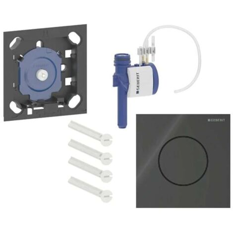 Geberit - Comando pneumatico di risciacquo dell'orinatoio tipo 40, vetro/nero 116.014.SJ.1