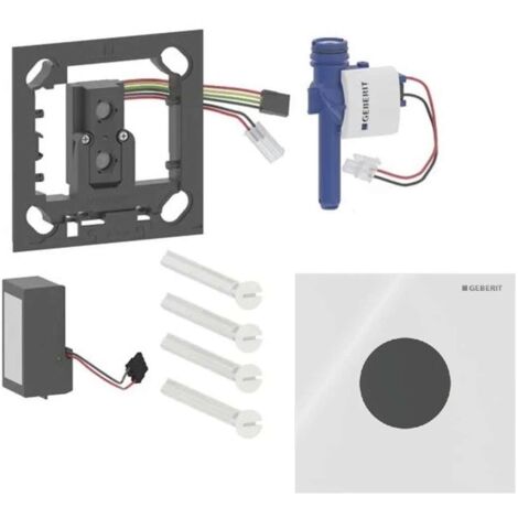 Geberit - Control electrónico de descarga para urinarios tipo 40, alimentación por red, Bluetooth, vidrio/blanco 116.024.SI.1
