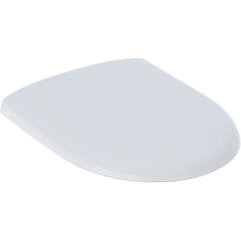 Geberit – Couvercle de WC Renova – Abattant adulte blanc avec charnières en acier inoxydable – Design Wrap-Over sans automatique de descente