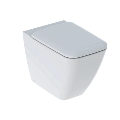Geberit – Cuvette pour WC suspendu 36,5x56 cm – Finition blanc brillant – Fibre de verre – Rimfree avec fixation cachée – Siège en duroplast