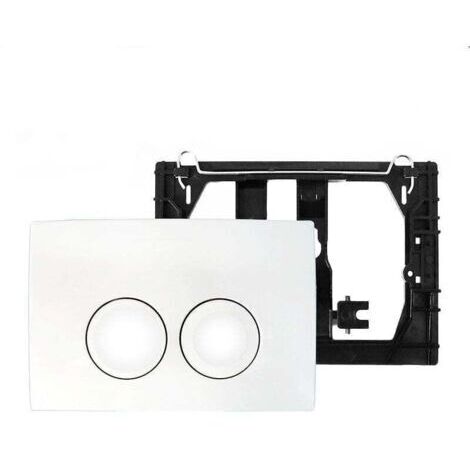 Geberit Delta 21 - Plaque de déclenchement, panneau de montage pour réservoir encastré, 2 chasses, blanc