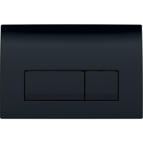 Geberit Delta 50 placca di comando doppio tasto, nero lucido (115.119.DW.1)