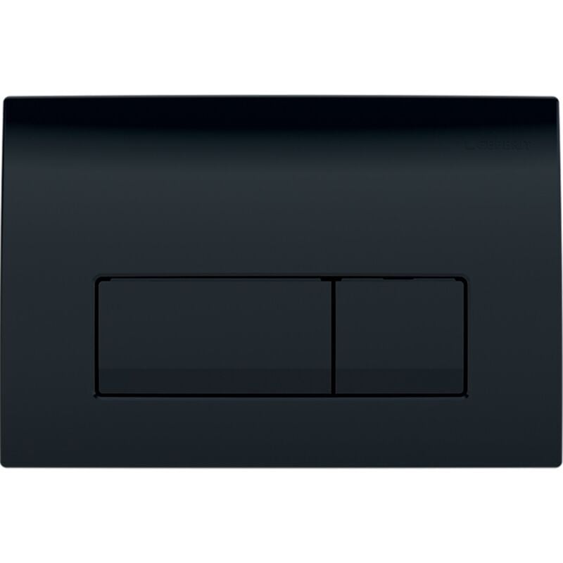 Delta 50 Plaque de commande double touche, Noir brillant (115.119.DW.1) - Geberit