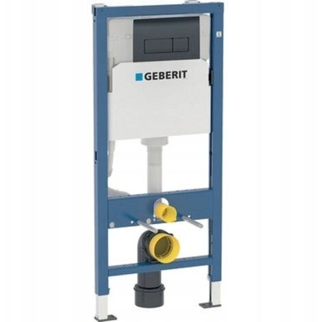 Geberit Delta 51 Unterputz-WC-Rahmen, mattschwarzer Knopf