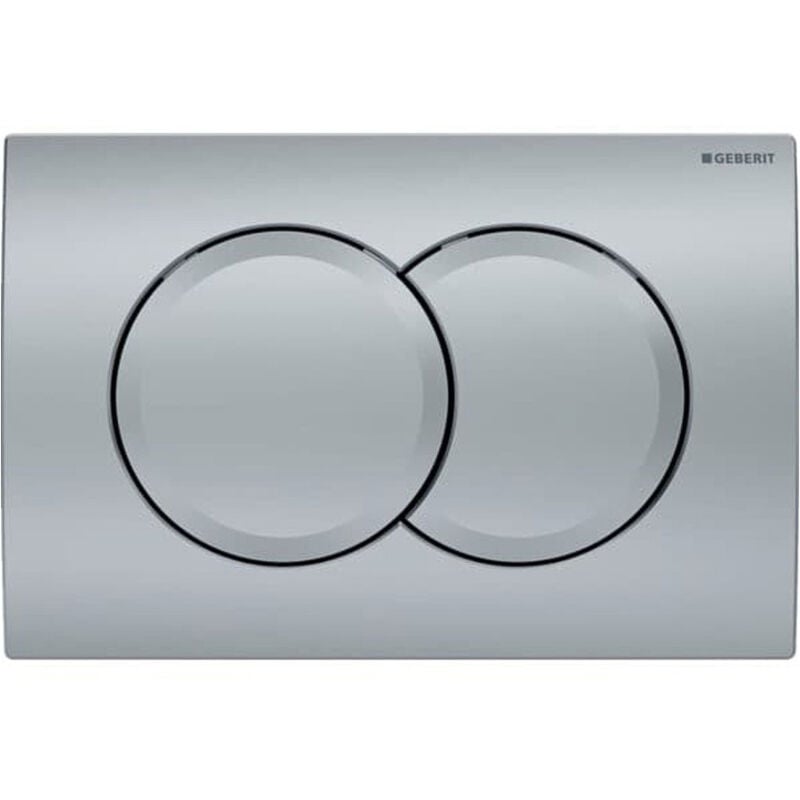 Delta01 plaque de déclenchement double touche, chrome mat (115.107.46.1) - Geberit