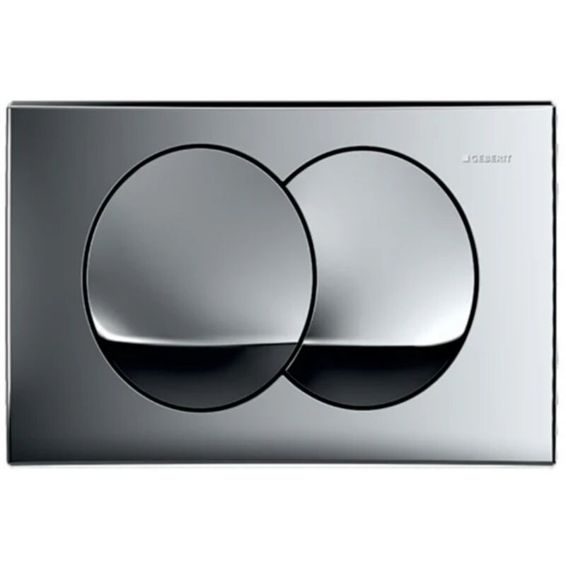 Delta20 Plaque de déclenchement double touche, Chrome brillant (115.100.21.5) - Geberit