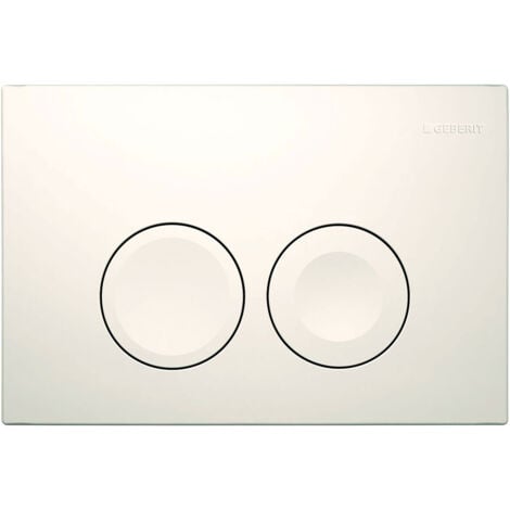 Geberit Delta25 Flush Plate for Dual Flush - White Alpine