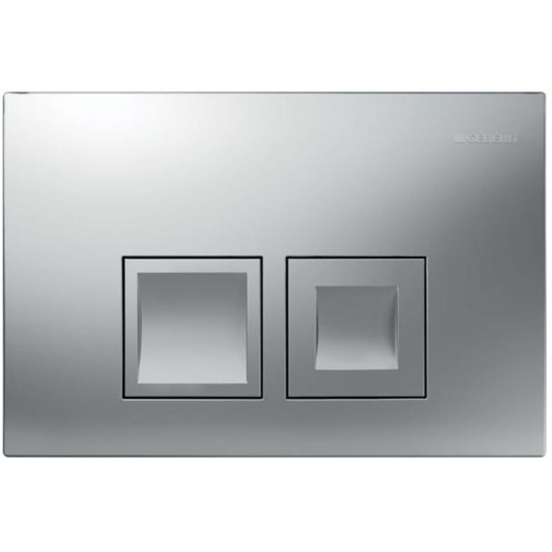 Delta35 plaque de déclenchement double touche, chrome mat (115.135.46.5) - Geberit