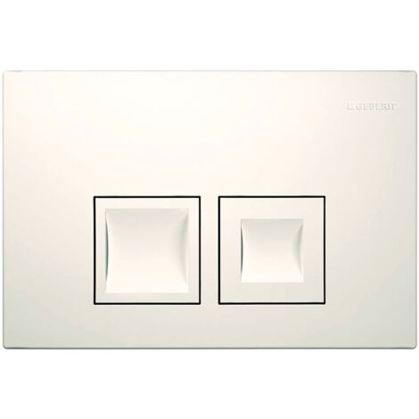 Geberit Delta50 Flush Plate for Dual Flush - White Alpine