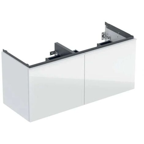 Geberit Doppelwaschtisch-Unterschrank Acanto 1 La., 1 I-Lade, B 119cm, w g / w g / w