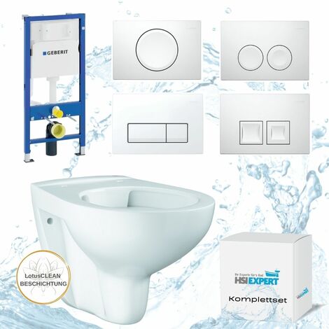 Geberit Duofix Vorwandelement mit Grohe WC spülrandlos mit Beschichtung, Komplett-Set