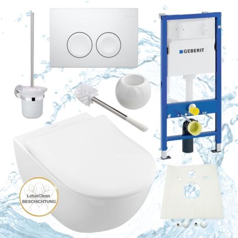 Geberit Duofix Vorwandelement V&B Subway 2.0 WC spülrandlos WC-Bürste Stehend Set