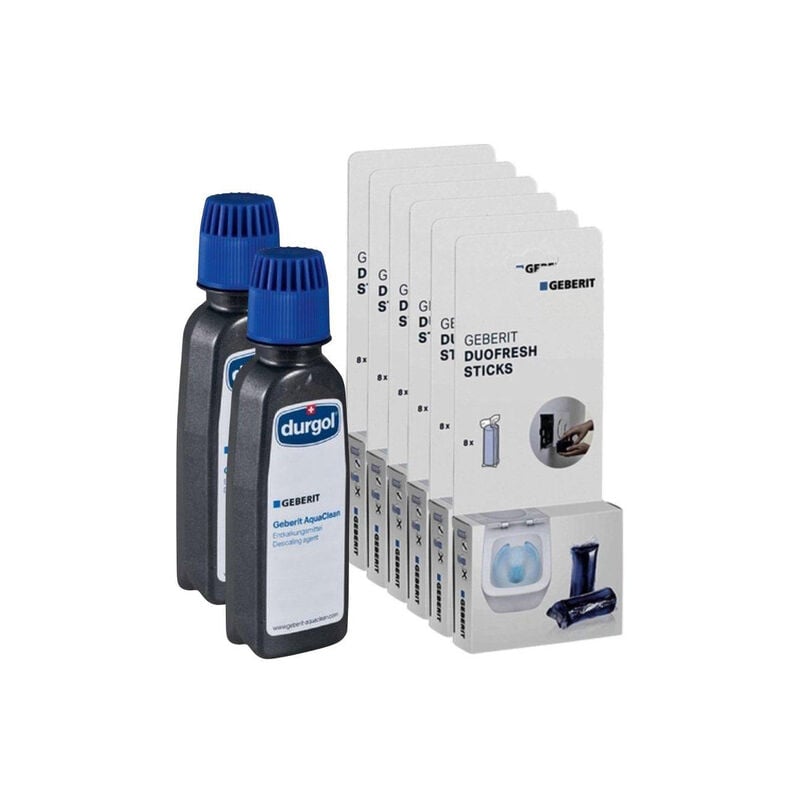 Pack Avantage comprenant DuoFresh Sticks 48 pièces & 2 bouteilles Aquaclean détartrant - Geberit