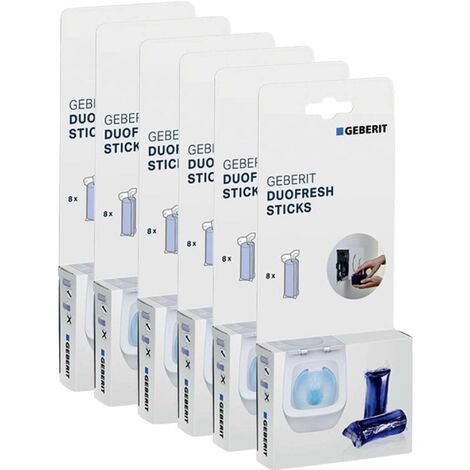 Geberit Duofresh Sticks WC-Zubehör Toilettensteine - 48 stück - Frischer Duft und hygienische Sauberkeit - Vorteilspackung - Blau - Blau