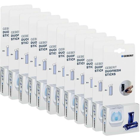 Geberit Duofresh Sticks WC-Zubehör Toilettensteine - 96 stück - Frischer Duft und hygienische Sauberkeit - Vorteilspackung - Blau - Blau