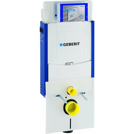 Geberit – Élément bâti support WC suspendu 108 cm – Réservoir encastré Sigma 12 cm – Rinçage simple et double – Installation murale en maçonnerie