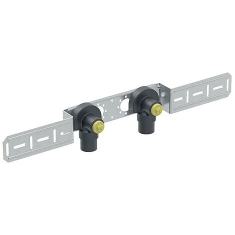 Geberit FlowFit Anschluswinkel 619640001 DN 12, Ø 16 mm, 59,7 cm, 90Grad, 2-fach, vormontiert