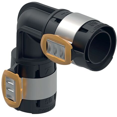 Geberit FlowFit Bogen 90 Grad, Außendurchmesser 50mm, PPSU