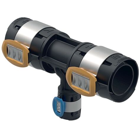 Geberit FlowFit T-Stück reduziert, d 50mm, d1 40mm, d2 50mm, PPSU