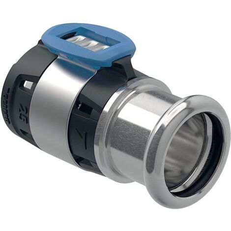 Geberit FlowFit Übergang auf Mapress, mit Pressmuffe, d 16mm, d1 15mm, Edelstahl 1.4401