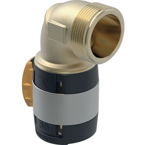 Geberit FlowFit Übergangsbogen 90° mit Außengewinde,  DN 50,  dø 63 mm, 620.506.00.1