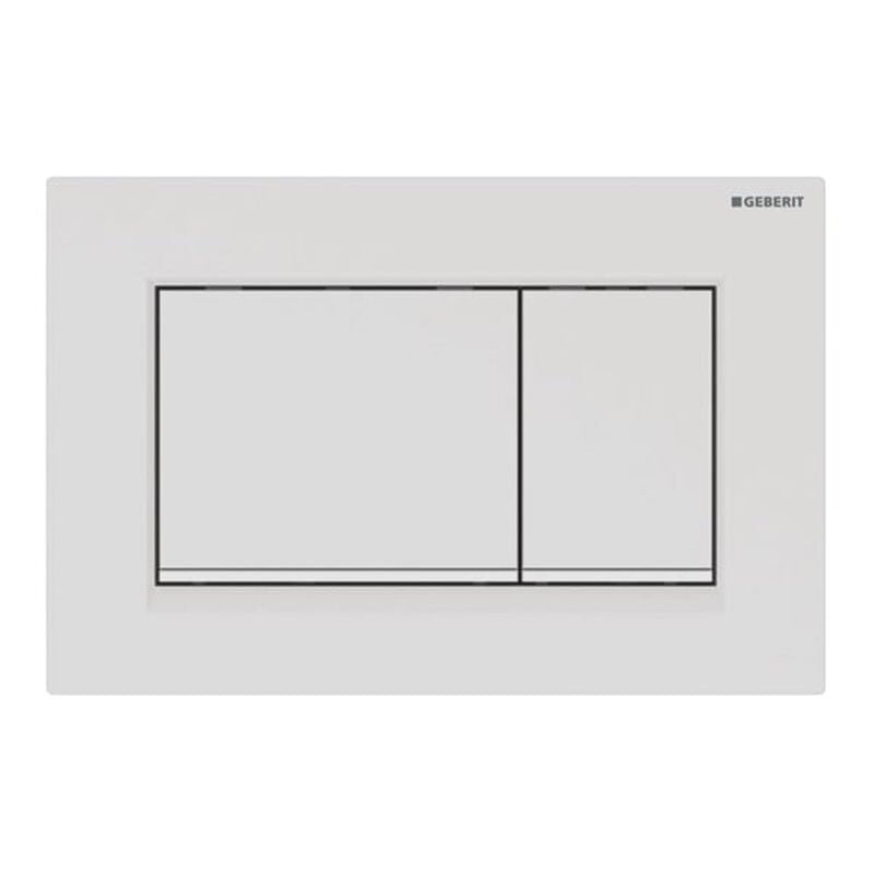 Geberit - Flush plate Sigma30 for dual flush, rectangle, Matt white (115.883.01.1)