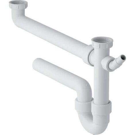 Geberit GE Fertigablauf 2teilig, lang d40, 6/4" weiss m.Schlauchtülle 152597 152597111