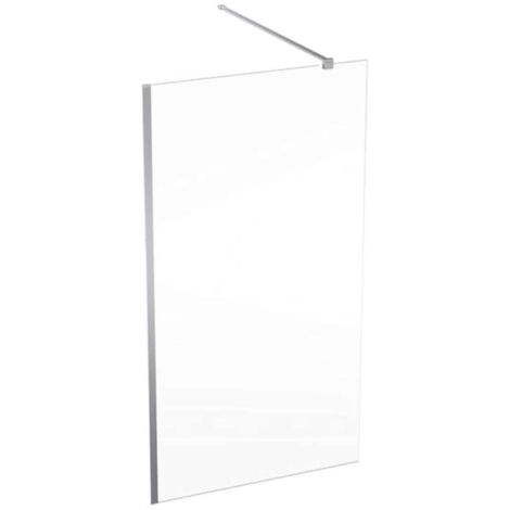 Geberit GEO - Parete doccia Walk-In, 110x200 cm, color argento/vetro trasparente 560.149.00.2